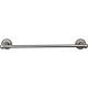 Edwardian Bath Single Towel Bar 18" Center to Center with Rope Backplate Antique Pewter Top Knobs ED6APF