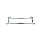 Edwardian Bath Double Towel Bar 24" Center to Center with Ribbon Backplate Polished Chrome Top Knobs ED9PCE