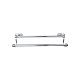 Edwardian Bath Double Towel Bar 24" Center to Center with Oval Backplate Polished Chrome Top Knobs ED9PCC