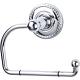 Edwardian Bath Tissue Hook 4-3/8" Long with Rope Backplate Polished Chrome Top Knobs ED4PCF