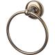 Edwardian Bath Ring 7" Long with Plain Backplate German Bronze Top Knobs ED5GBZD