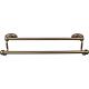Edwardian Bath Double Towel Bar 18" Center to Center with Oval Backplate German Bronze Top Knobs ED7GBZC