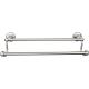 Edwardian Bath Double Towel Bar 18" Center to Center with Beaded Backplate Brushed Satin Nickel Top Knobs ED7BSNA