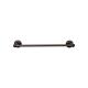 Edwardian Bath Single Towel Bar 24" Center to Center with Rope Backplate Oil Rubbed Bronze Top Knobs ED8ORBF
