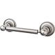 Edwardian Bath Tissue Holder 9-3/8" Long with Plain Backplate Antique Pewter Top Knobs ED3APD