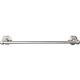 Edwardian Bath Single Towel Bar 18" Center to Center with Hex Backplate Brushed Satin Nickel Top Knobs ED6BSNB