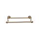 Edwardian Bath Double Towel Bar 30" Center to Center with Beaded Backplate German Bronze Top Knobs ED11GBZA