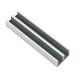 13/16" Aluminum Track with Black Fibre Insert for 1/4" By-Passing Wood/Glass Doors Clear Anodized 12' Epco 38SW14-A