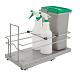 5SBWCC Single 8 Litre Bottom Mount Waste Container and Cleaning Pullout Silver Rev-A-Shelf 5SBWCC-8S-1