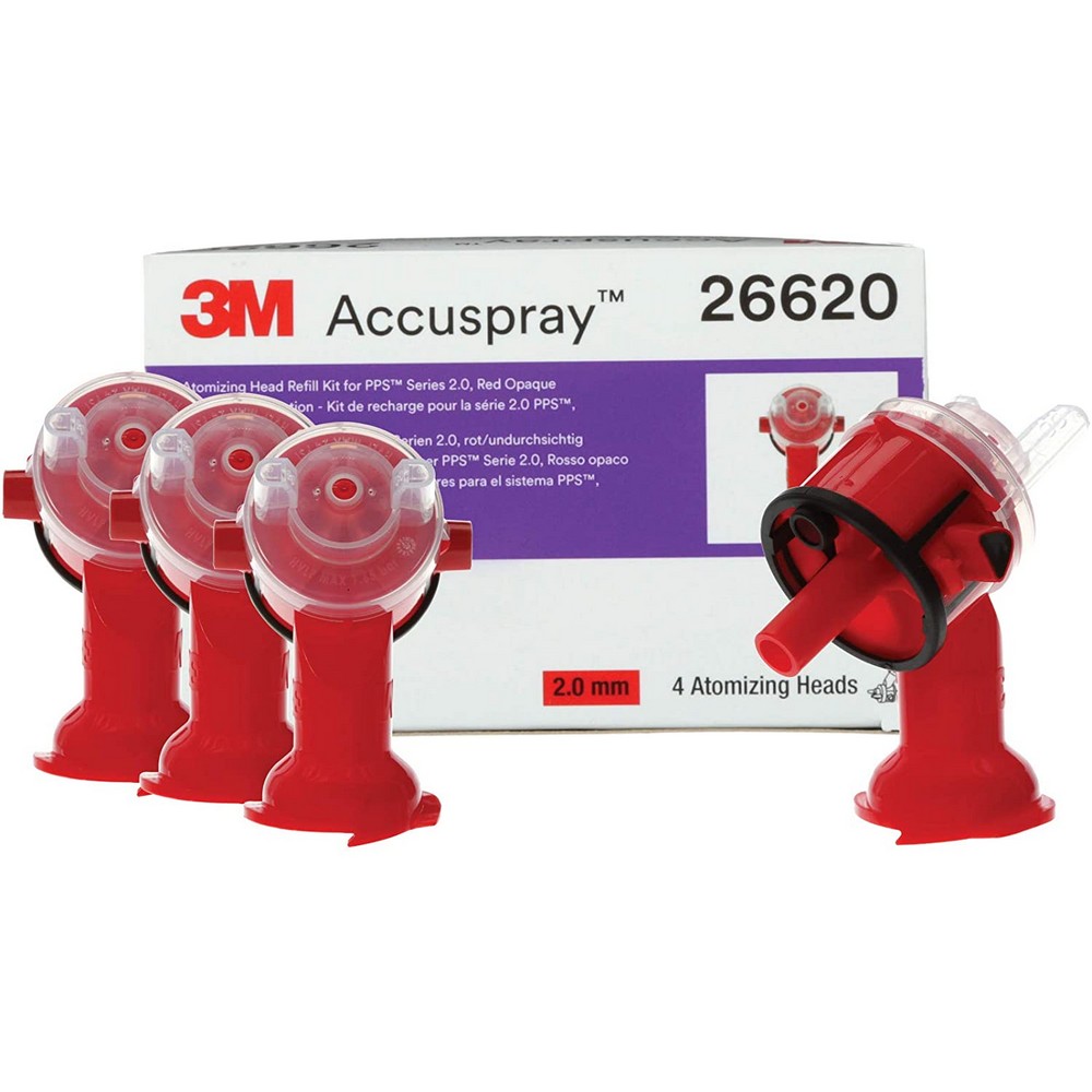 Accuspray One Version 2 Atomizing Red Replacement Head Kit 2.0mm Orifice 3M 51131266209