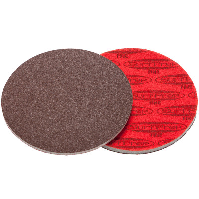 SurfPrep 11"x5mm Red Foam Abrasives Pad, 100 Fine, Aluminum Oxide, No Hole, Hook/Loop :: Image 10