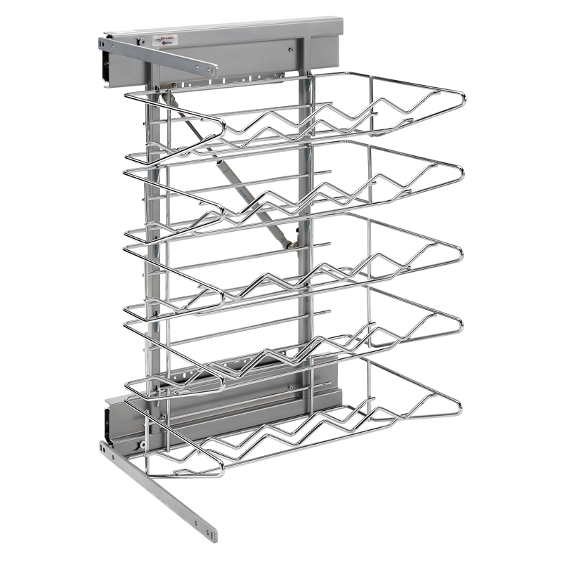 Rev-A-Shelf 5375-40WR-1CR, 14-1/8"W Base Cabinet Chrome Wine Rack Organizer Pull-Out with Soft-Open/Soft-Close :: Image 10