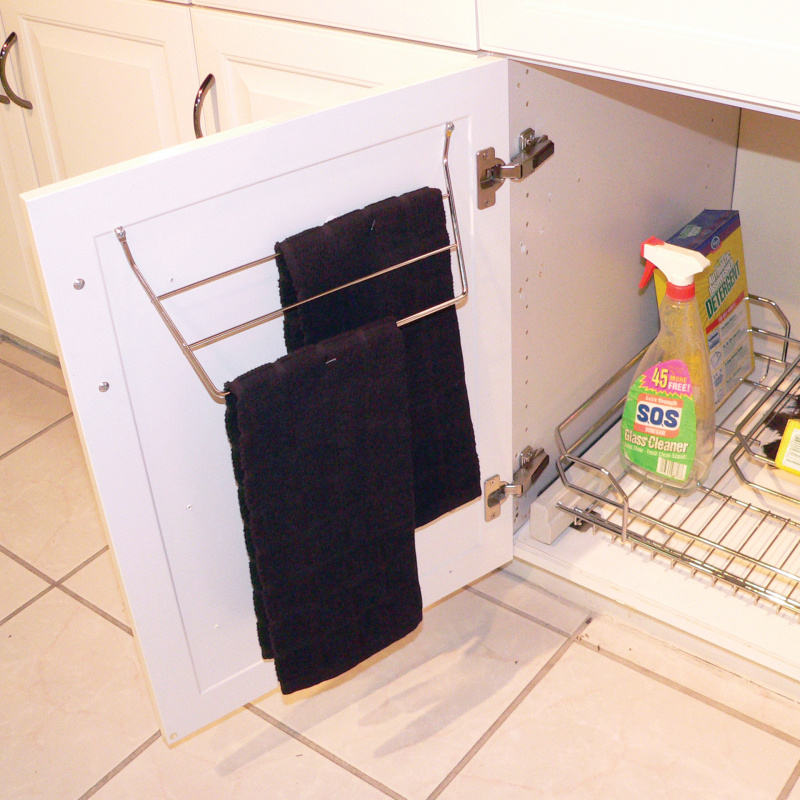 REV-A-SHELF 563-32 Door Storage Towel Holder Sink & Base Chrome or White 