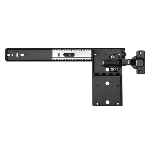 KV 8070PEZ EB 14, 14 L Pocket Door Slides w/ Inset Hinges &amp; Base Plates, Medium Duty 30lb Rated, 1-2-3 Install Method, Black :: Image 10