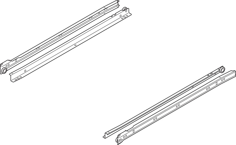 Blum 230M4000 16in Standard 230M Epoxy Drawer Slide, White, Polybag :: Image 50