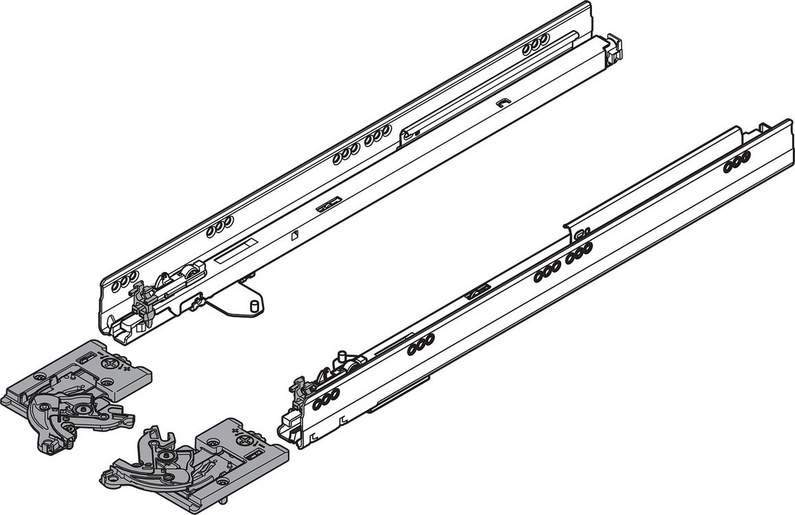 Blum TANDEMBOX Drawer System 559.5501T-R-L 22" Steel TANDEMBOX Intivo with TIP-ON/Lock Mechanism, Zinc :: Image 10