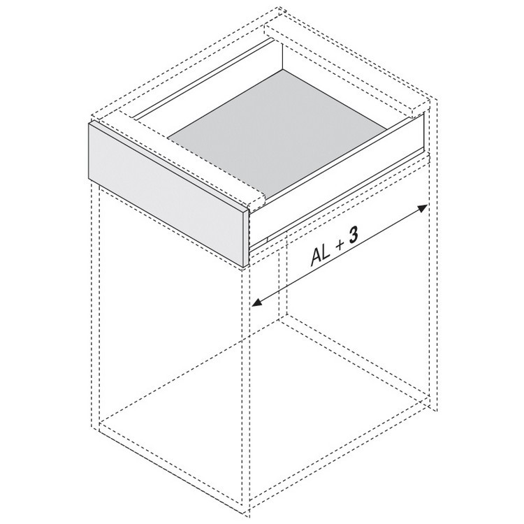 Blum 750.2701M LEGRABOX 11" TIP-ON BLUMOTION Cabinet Profiles, 88lb :: Image 30