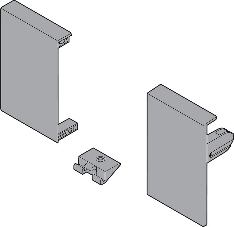 Blum ZIF.71M0 TANDEMBOX Interior Front Fixing Bracket Set (Right &amp; Left), M Height, Gray :: Image 10