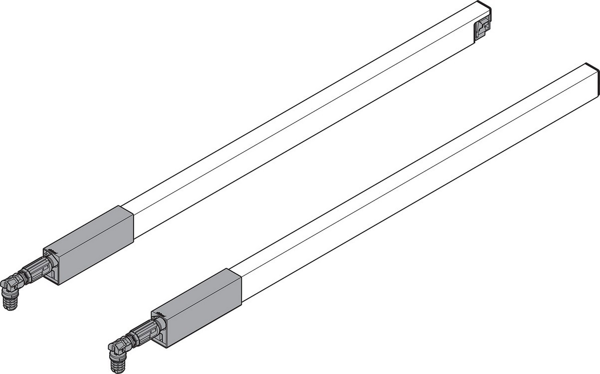 BLUM ZRG.387RSIC 18" Top Gallery Rail Set (Right &amp; Left), 450mm, Gray :: Image 10