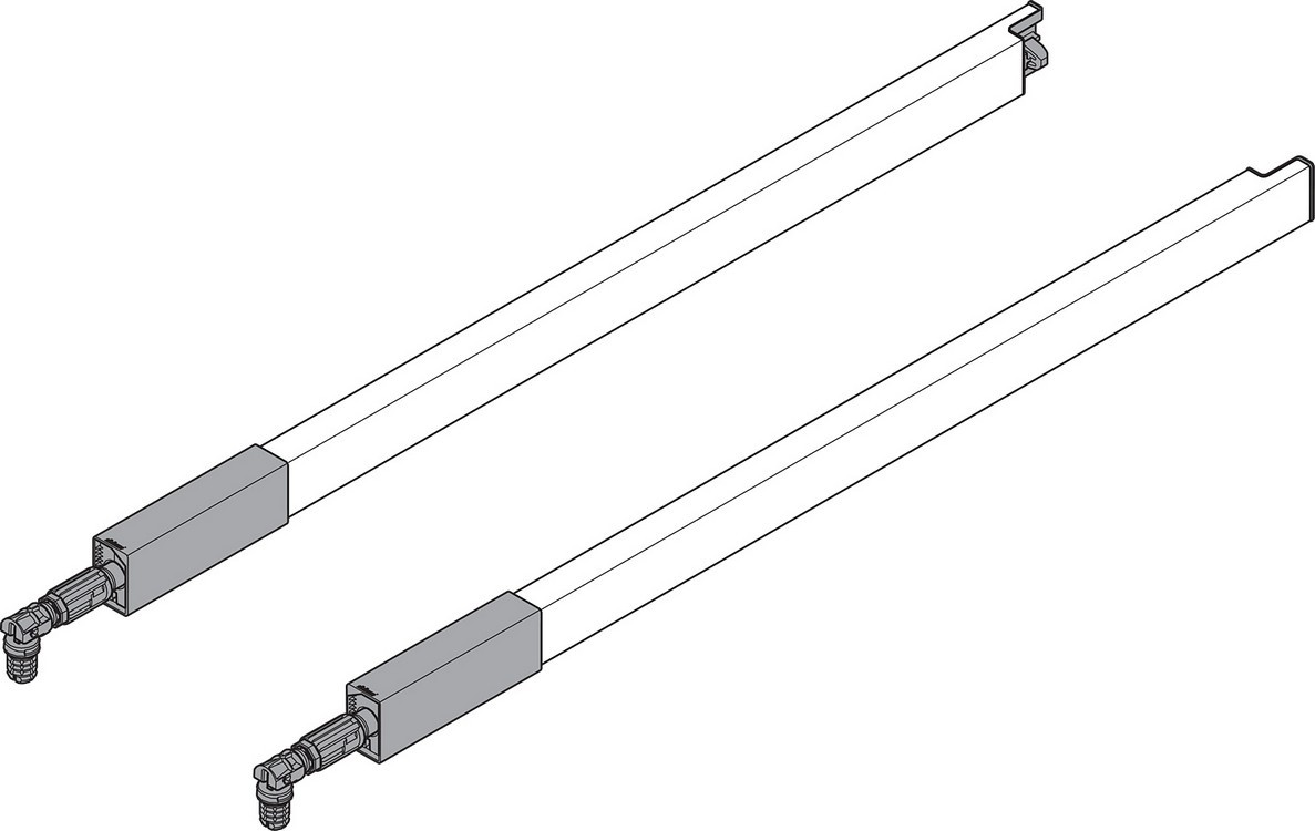 BLUM ZRG.337RIIE 18" TANDEMBOX Center Gallery Rail Set (Right &amp; Left), 450mm, Stainless Steel :: Image 10
