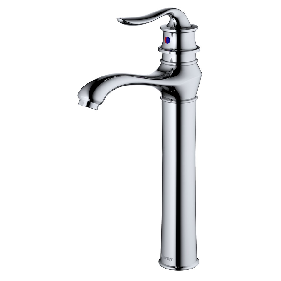 Dartford Single Handle Vessel Bathroom Faucet and Pop-Up Drain Chrome Karran KBF432C