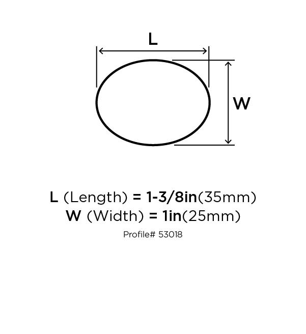 Amerock BP53018-26 Oval Knob, Length 1-3/8, Polished Chrome, Allison Series :: Image 20