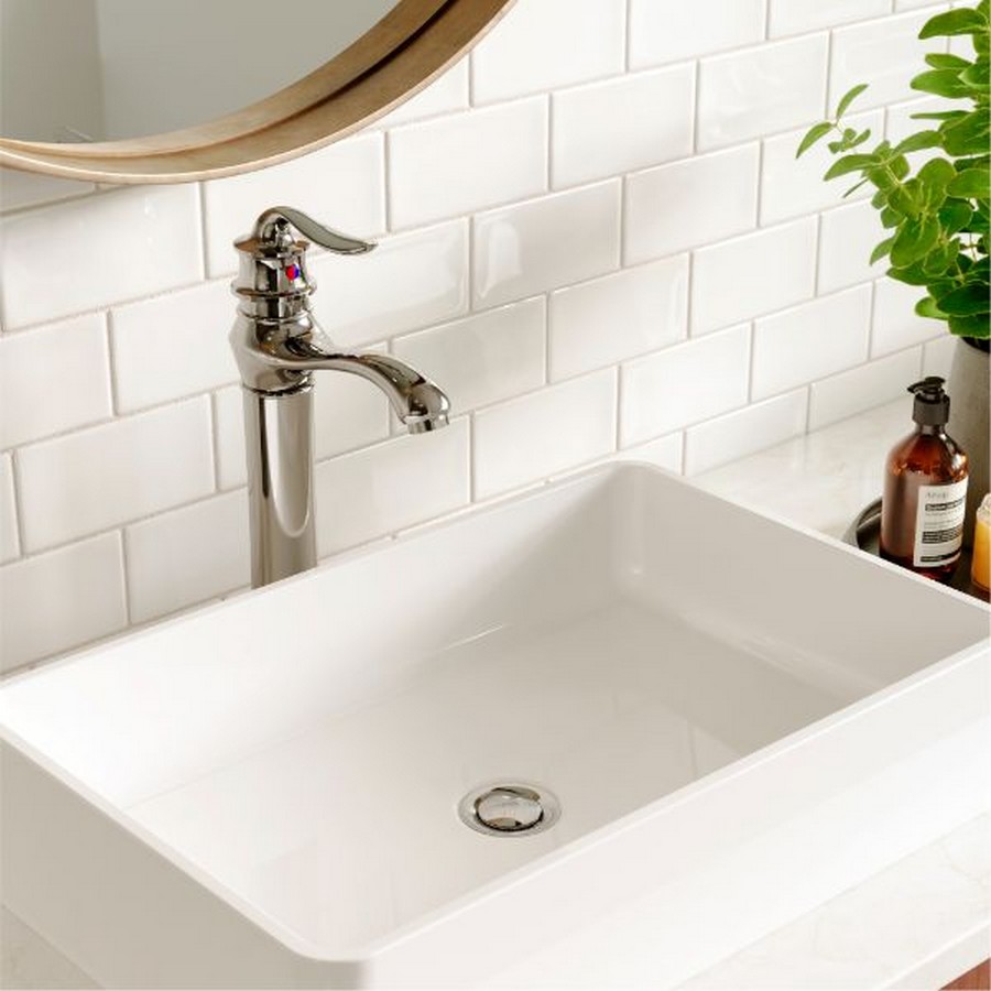 Dartford Single Handle Vessel Bathroom Faucet and Pop-Up Drain Chrome Karran KBF432C :: Image 30