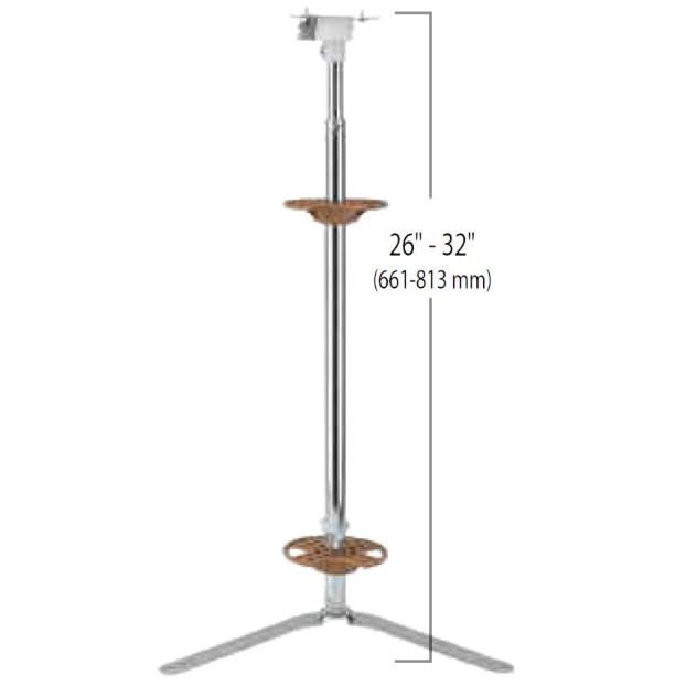 Rev-A-Shelf 4WLS940-04P-28-4 Bulk-4, 26-32in Telescoping Shaft with Polymer Supports for 2-Shelf 28in Wood Pie-Cut Lazy Susan :: Image 20