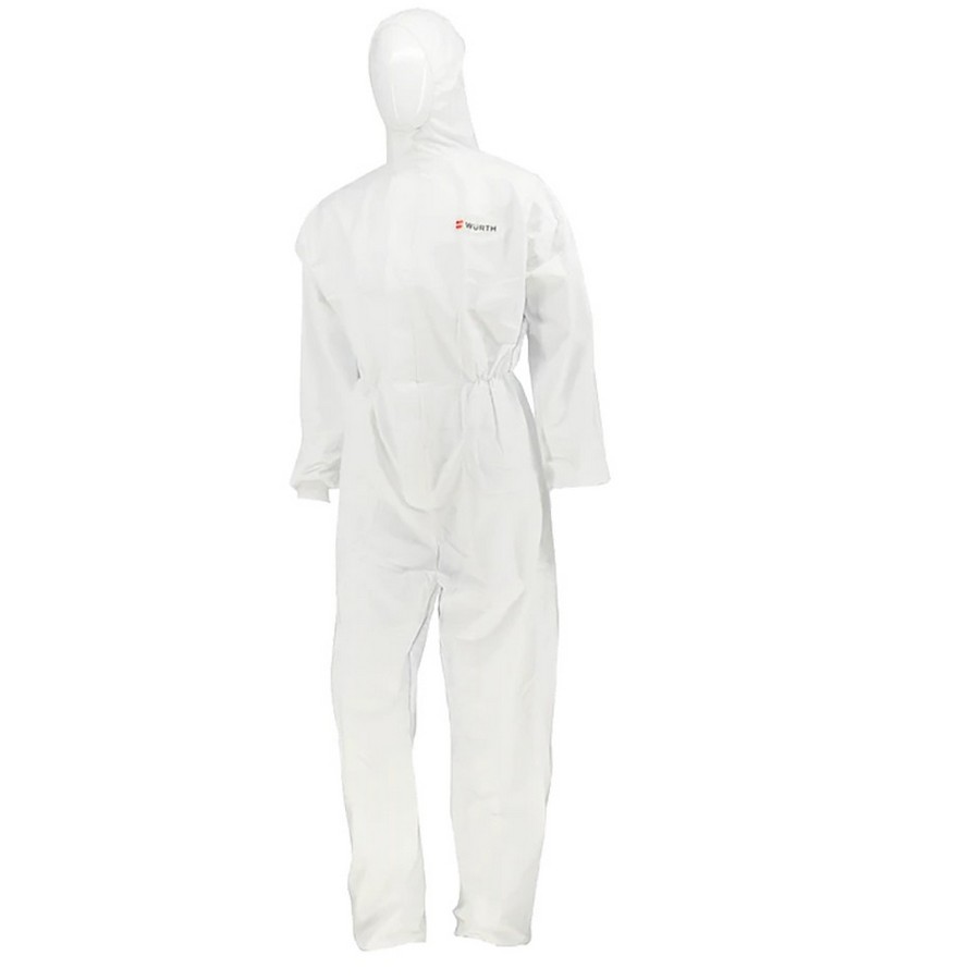 Disposable Coveralls with Hood Size 4XL White Wurth
