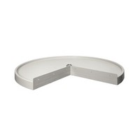24" Polymer Pie-Cut Lazy Susan Shelf Only White Independently Rotating Bulk-12 Rev-A-Shelf 6901-24-11-4-144