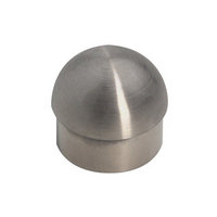 Lavi 44-602/2, Bar Railing, Half Ball End Caps, Stainless Steel, 2 D x 1 H, Fits Railing dia.: 2in, Satin Stainless Steel