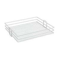 KV BP14CM-W, 14in Center Mount Basket, KV Series, White Wire for KV Pantry Pull-Outs, 14 W x 4-1/8 H x 20-7/16 D, Knape and Vogt