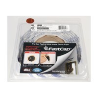 FastCap FC.SP.916.CC JUNE MAHOGANY Peel &amp; Stick PVC Covercap, Woodgrain PVC, 9/16 dia., June Mahogany, Box 1,000