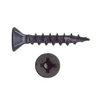 WE Preferred MFSP08100SNF (37100) Assembly Screw, Flathead Square Drive w Nibs, Type 17 Auger Pt, Coarse, 1 x 8, Black, Box of 1000