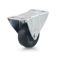 DH Casters C-GD25PR, Plate Mount Swivel &amp; Rigid Caster, Medium Duty, 2-1/2, 175lb Capacity, Plate Size 2-1/4 x 4-7/16in