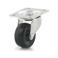 DH Casters C-GD25PS, Plate Mount Swivel &amp; Rigid Caster, Medium Duty, 2-1/2, 175lb Capacity, Plate Size 2-3/4 x 3-27/32in