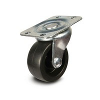 DH Casters C-GD20PS, Plate Mount Swivel &amp; Rigid Caster, Medium Duty, 2in, 125lb Capacity, Plate Size 1-7/8 x 2-9/16in