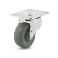 DH Casters C-GD30MRS, Plate Mount Swivel &amp; Rigid Caster, Medium Duty, 3in, 110b Capacity, Plate Size 3-1/8 x 4-1/16in