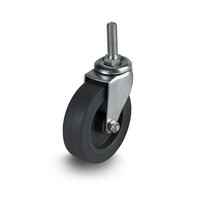 3" Light Duty Threaded Stem Mount Swivel Caster Without Brake Non-Marking Gray DH Casters C-L30T2MS