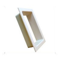 FastCap ETR-SINGLE WH Trimmable Plastic 1-Piece, Junction Box Grommet, Single Gang Trim Ring, Bore Hole: 3-1/2 W x 5-5/16 H, White
