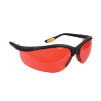 Red Lens Anti-Fog Shatterproof Safety Glasses, Laser Enhancement, Adjustable Arm, FastCap SG-AF-R510