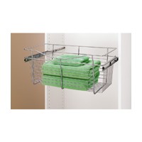 Rev-A-Shelf CB-241418CR-3, Pull-Out Wire Closet Basket, 24 W x 14 D x 18 H, Chrome
