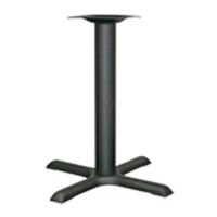 22" x 22" X-Style Table Base 29" H Black Wrinkle Finish ACQ Seating TB2222DH3