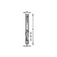Amana Tool 51430, Spiral Flute Flush Trim Solid Carbide Bit w/ Bottom Mount Ball Bearing Guide, Invectra, 1/4 Shank