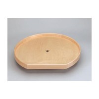 28" Wood D-Shape Lazy Susan Shelf Only Natural Maple Independently Rotating Bulk-8 Rev-A-Shelf LD-4NW-241-28-8