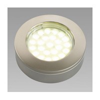 Hera 1.6W KB12-LED Series LED Puck Light, Cool White, Stainless Steel, KBS12LEDSS/CW