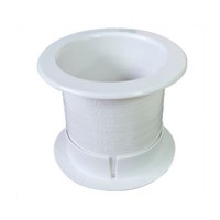 FastCap DUALLY 2.5 SINGLE WH Round Plastic 2-Piece, Dual Sided Grommet, Bore Hole: 2-1/2 dia., White