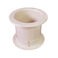 FastCap DUALLY 2.5 25PC AL Round Plastic 2-Piece, Dual Sided Grommet, Bore Hole: 2-1/2 dia., Almond, 25-Pack
