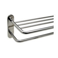 Harney Hardware 19031, Hotel Towel Rack, 24in, Stainless Steel Hotel Towel Rack, Polished Stainless Steel