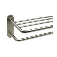 Harney Hardware 19043, Hotel Towel Rack, 18in, Stainless Steel Hotel Towel Rack, Polished Stainless Steel